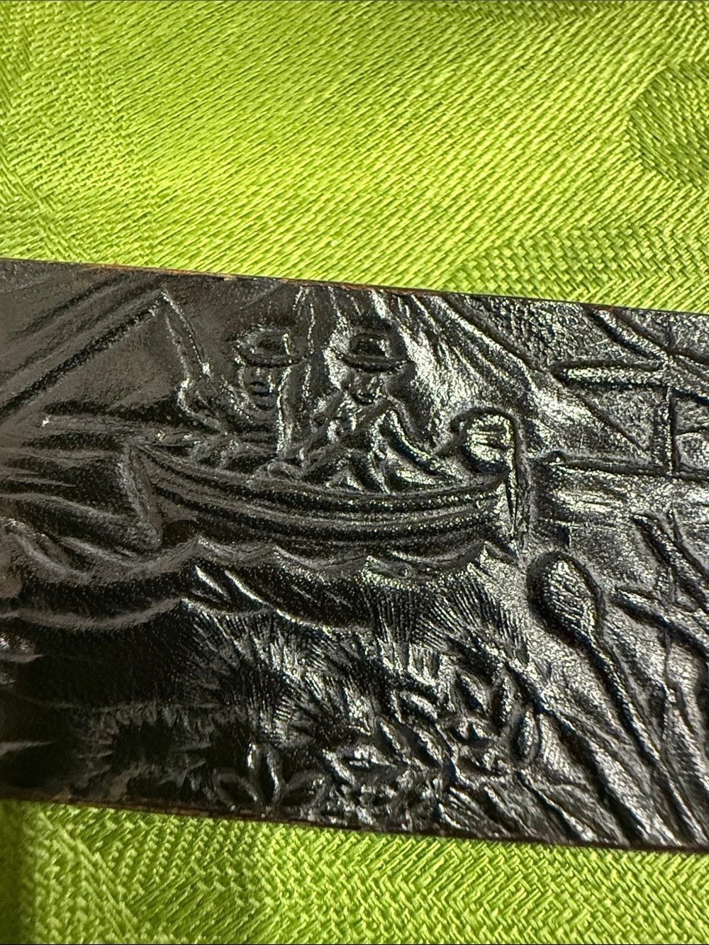 Indiana Metal Craft Trout Buckle and Leather Belt
